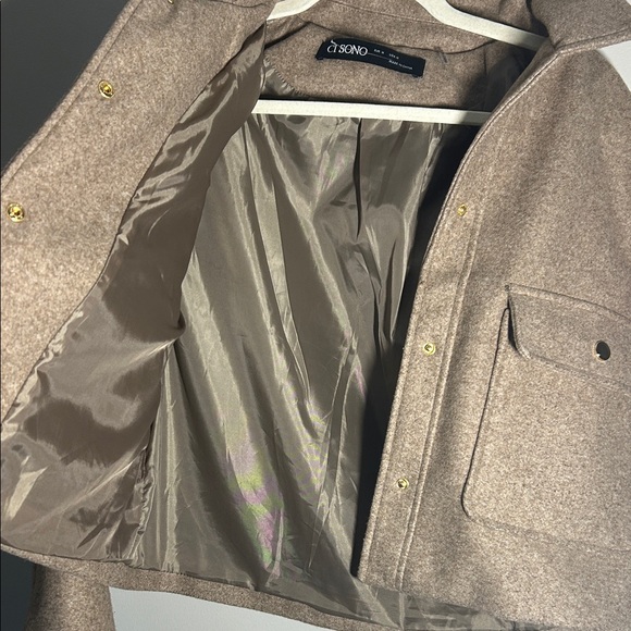 Ci Sono Women's Tan Utility Jacket - Picture 4 of 6